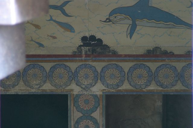 Kreta2007-0051 'Kamer van de koningin' met dolfijnen